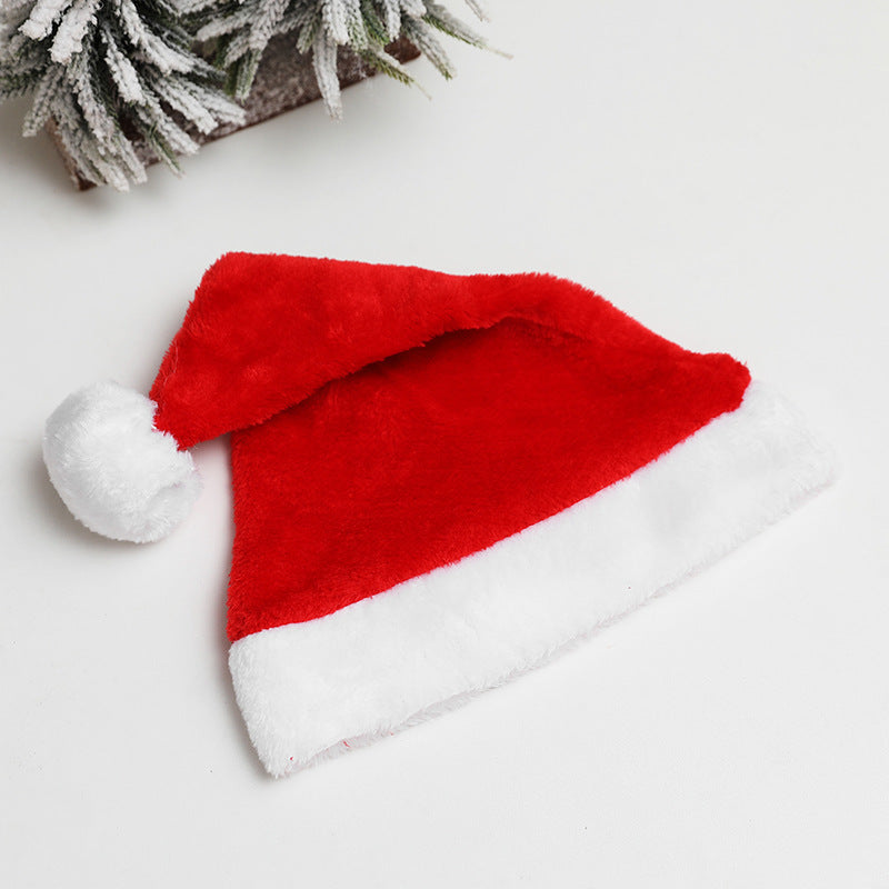 Christmas Goods Christmas Dense Velvet Short Plush Santa Hat New Super Soft Christmas Hat - 𝓢𝓱𝓸𝓹𝓵𝓮𝓬𝔂