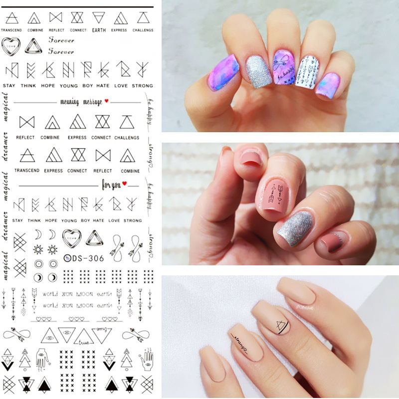 Geometric  DIY Art Nail Polish Stickers - 𝓢𝓱𝓸𝓹𝓵𝓮𝓬𝔂