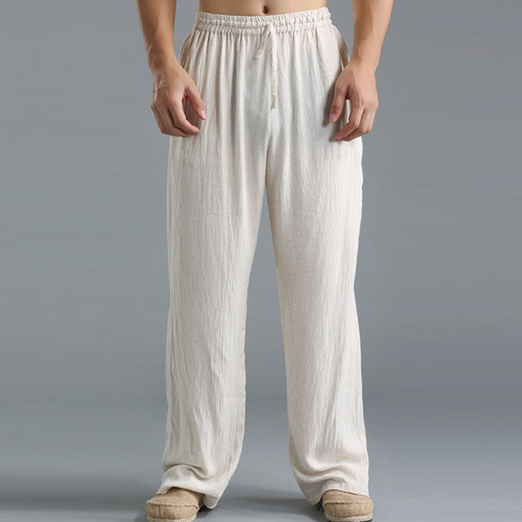 Men's Breathable Linen Loose Casual Sports Pants - 𝓢𝓱𝓸𝓹𝓵𝓮𝓬𝔂