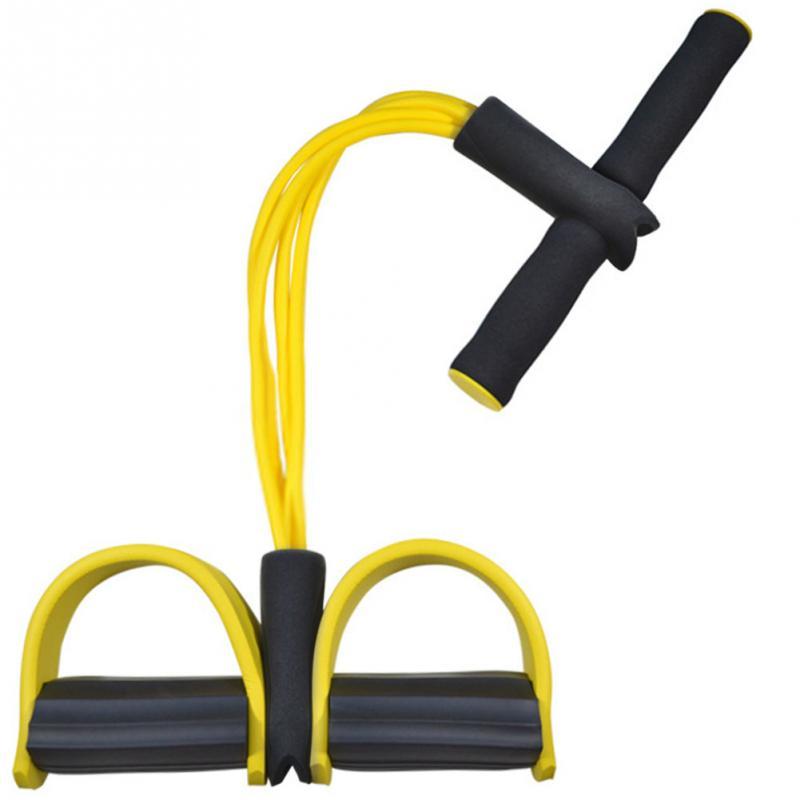 Natural Latex Foot Pedal Elastic Pull Rope with Handle Fitness Equipment Bodybuilding Expander - 𝓢𝓱𝓸𝓹𝓵𝓮𝓬𝔂