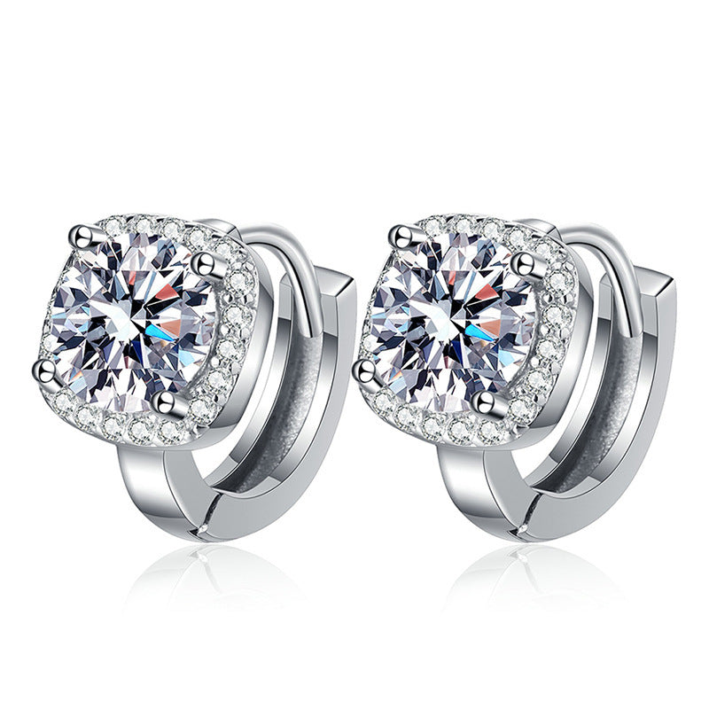 S925 Silver Moissanite Earrings Classic Elegant Square Bag - 𝓢𝓱𝓸𝓹𝓵𝓮𝓬𝔂