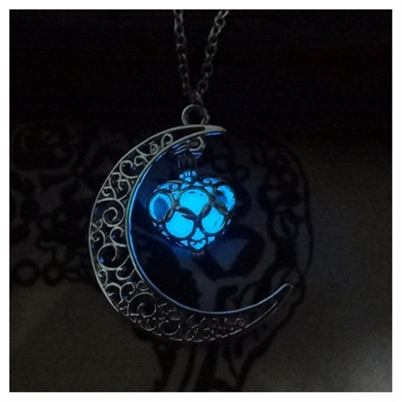 Glowing Pendant Necklaces Silver Plated Chain Necklaces - 𝓢𝓱𝓸𝓹𝓵𝓮𝓬𝔂