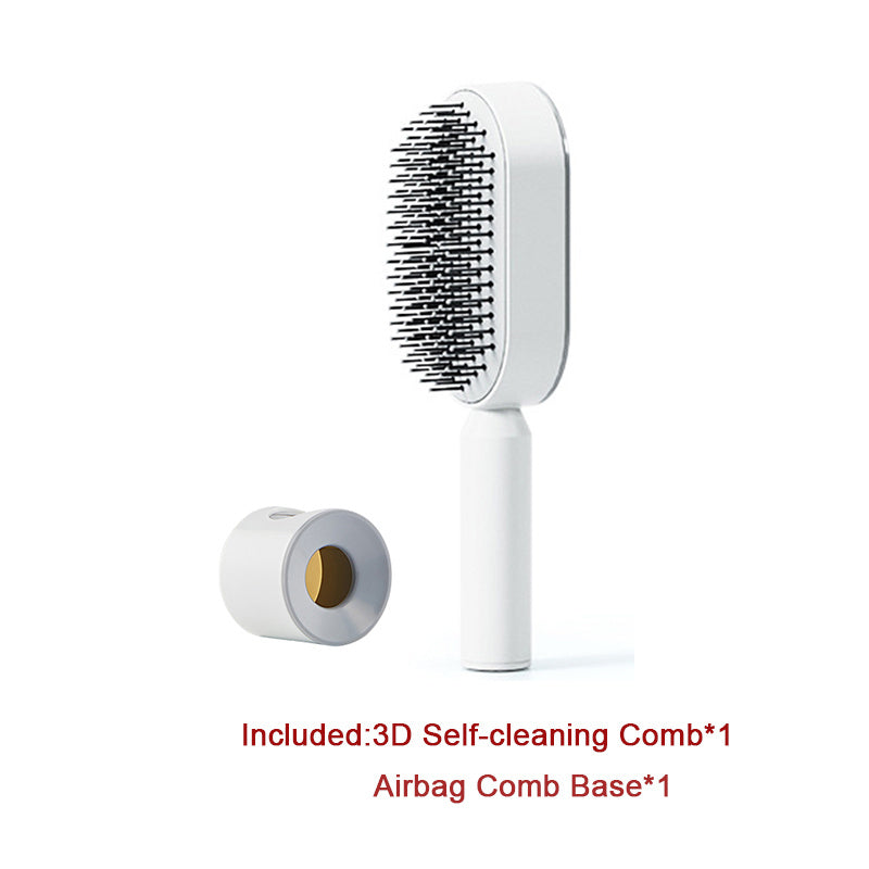 Self Cleaning Hair Brush For Women One-key Cleaning Hair Loss Airbag Massage Scalp Comb Anti-Static Hairbrush - 𝓢𝓱𝓸𝓹𝓵𝓮𝓬𝔂