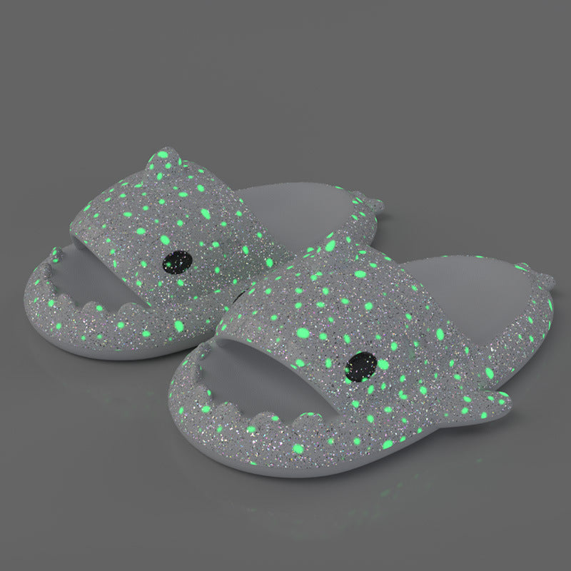 Shark Slippers With Starry Night Light Design Bathroom Slippers Couple House Shoes For Women - 𝓢𝓱𝓸𝓹𝓵𝓮𝓬𝔂