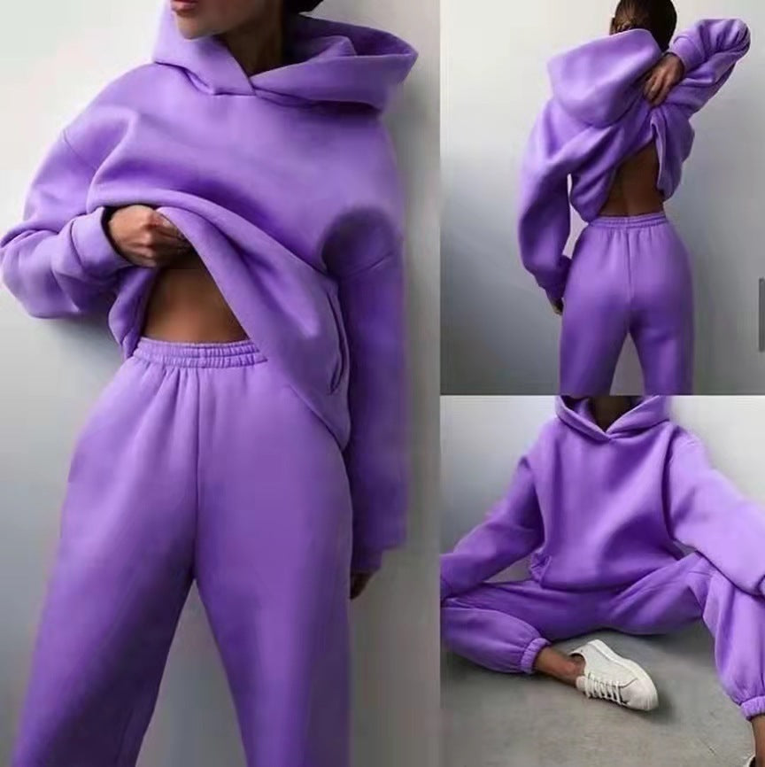 Women's Casual Hooded Sweater Two-piece Suit Clothes Hoodie Tracksuit - 𝓢𝓱𝓸𝓹𝓵𝓮𝓬𝔂