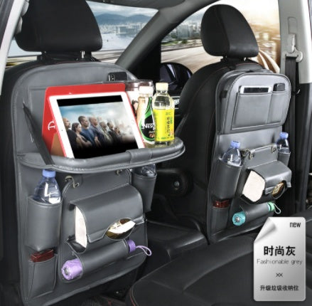 PU Leather Car Storage Bag Multifunction Seat Back Tray Hanging Bag Waterproof Car Organizer Automotive Interior Accessories - 𝓢𝓱𝓸𝓹𝓵𝓮𝓬𝔂