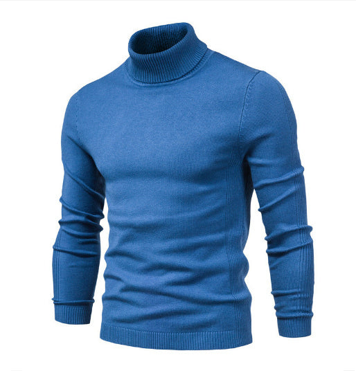 Men's Solid Color Slim Pullover Turtleneck Sweater Winter Casual Tops Clothing - 𝓢𝓱𝓸𝓹𝓵𝓮𝓬𝔂