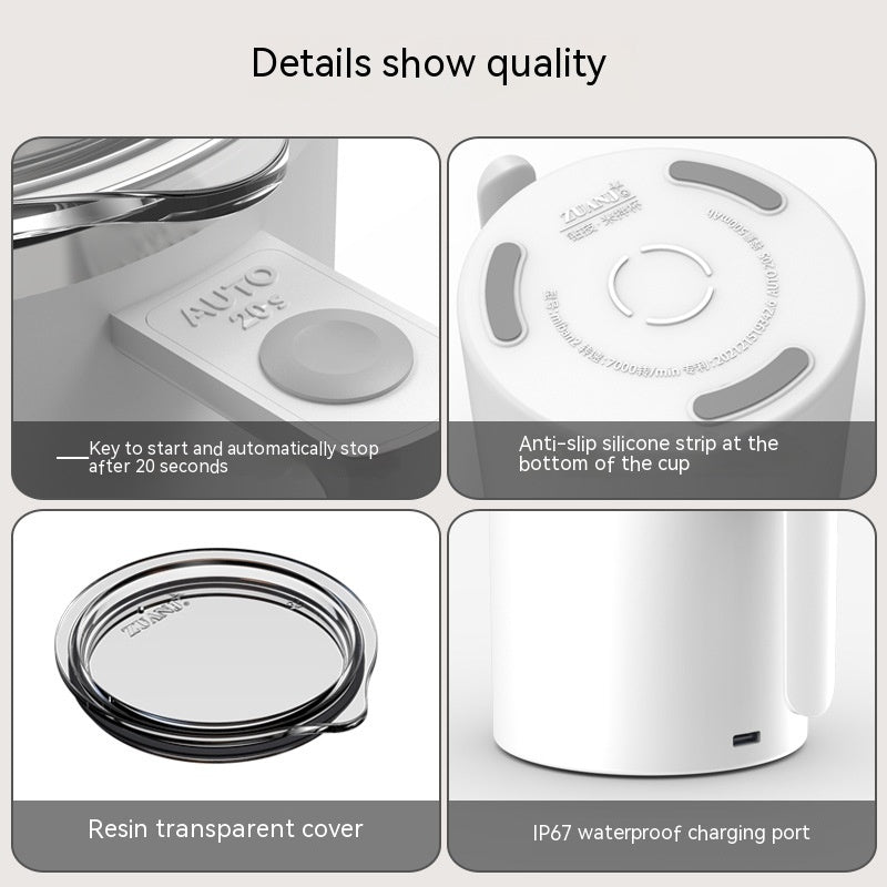 Portable Smart Magnetic Automatic Mixing Coffee Cup Rechargeable Rotating Home Office Travel Stirring Cup - 𝓢𝓱𝓸𝓹𝓵𝓮𝓬𝔂