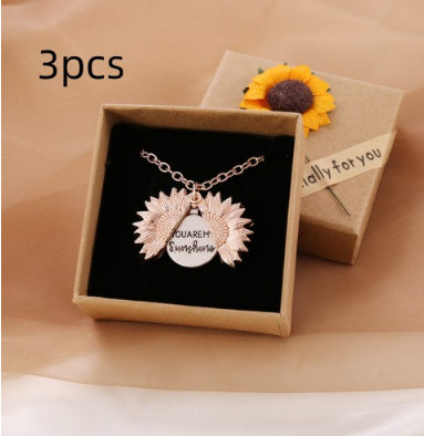 You Are My Sunshine Sunflower Necklace Women Men - 𝓢𝓱𝓸𝓹𝓵𝓮𝓬𝔂