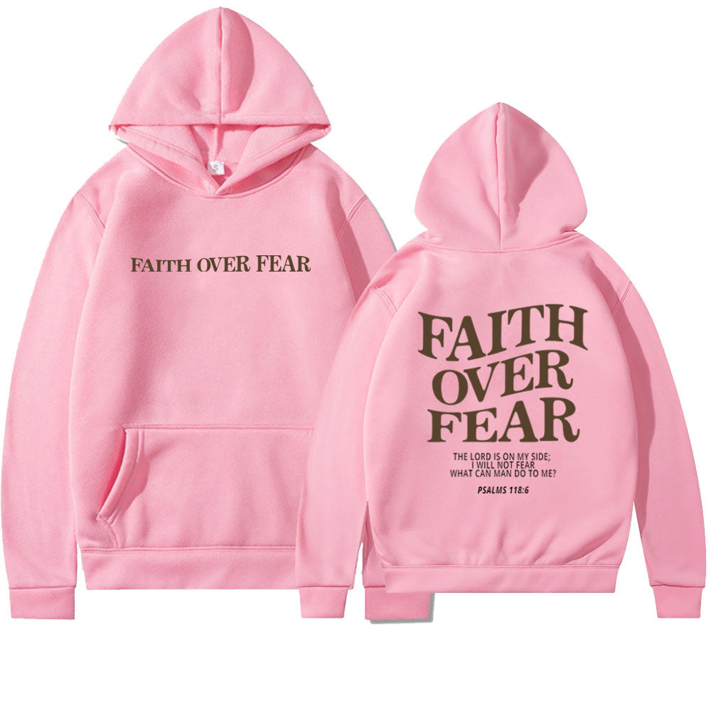 Faith Over Fear Christian Hoodie Christian Sweatshirt Jesus Hoodie Trendy Hoodie Bible Verse Shirt Unisex Aesthetic Clothes - 𝓢𝓱𝓸𝓹𝓵𝓮𝓬𝔂