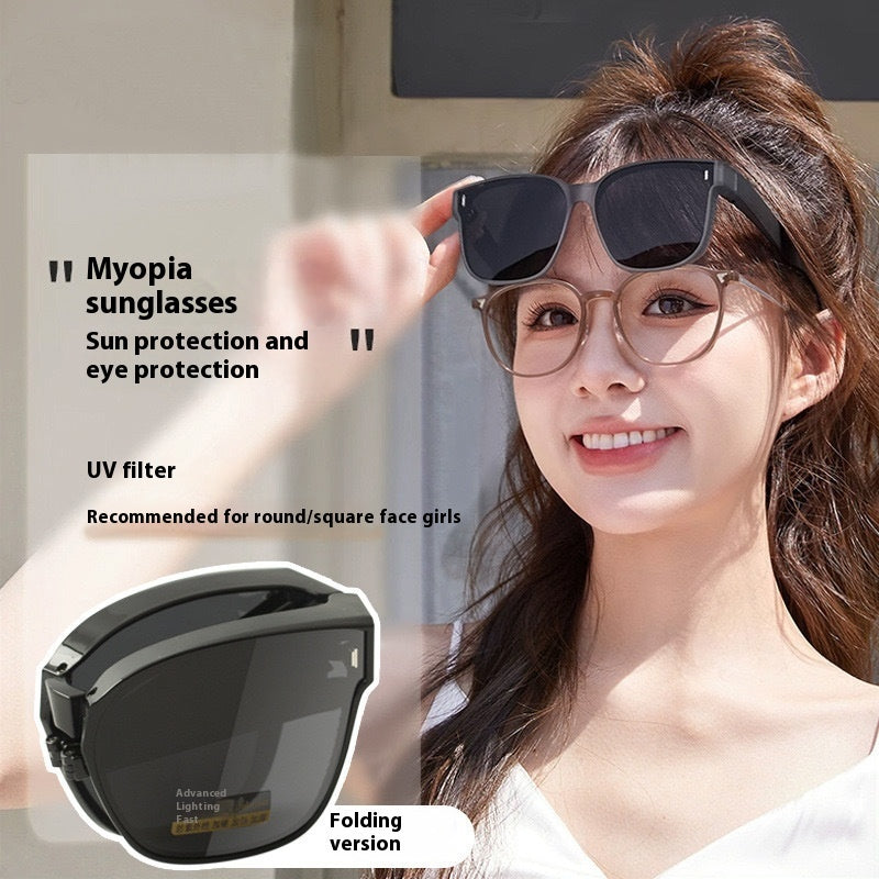 Foldable Set Of Glasses Polarized Sunglasses Simplicity One Mirror Two Use - 𝓢𝓱𝓸𝓹𝓵𝓮𝓬𝔂