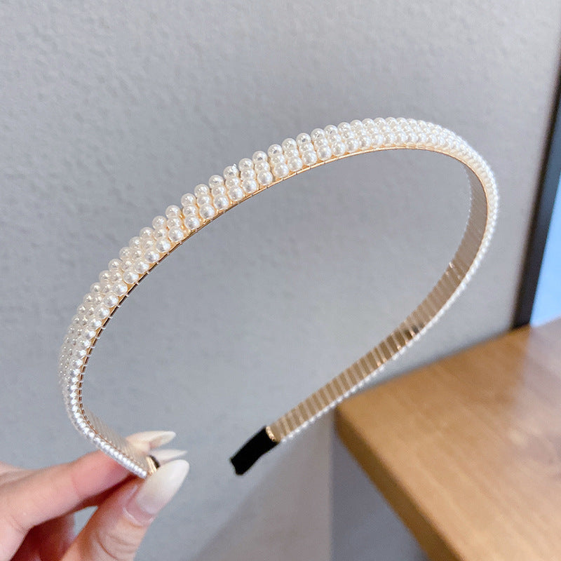 Sen Simple Pearl Thin Headband Hair Accessories Headband - 𝓢𝓱𝓸𝓹𝓵𝓮𝓬𝔂