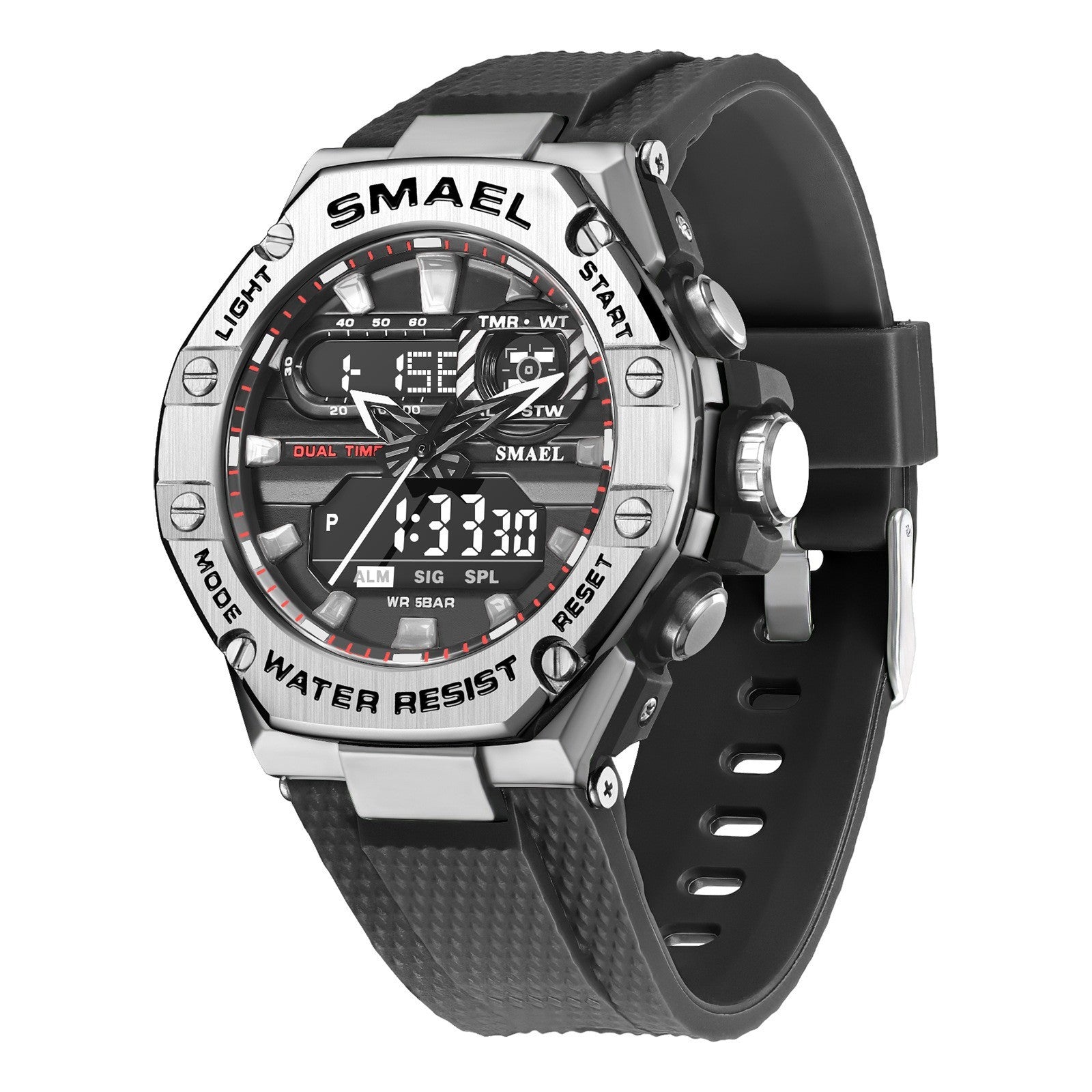 Digital Alloy Electronic Watch Men - 𝓢𝓱𝓸𝓹𝓵𝓮𝓬𝔂