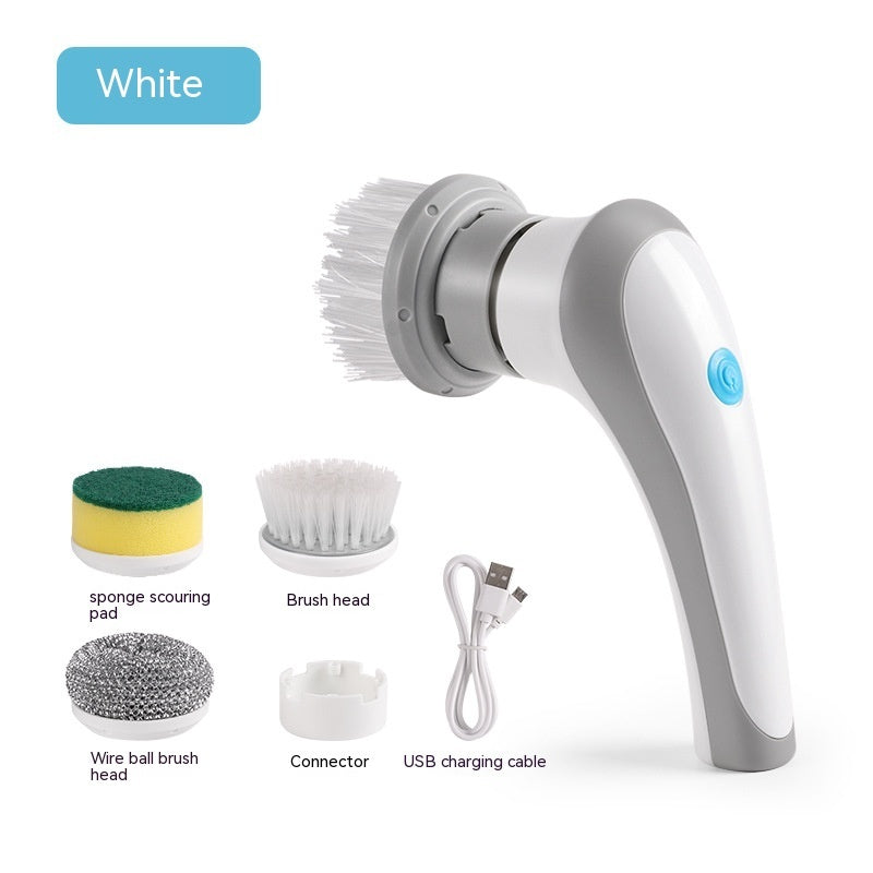 Electric Cleaning Brush 4 In 1 Spinning Scrubber Handheld Electric Cordless Cleaning Brush Portable - 𝓢𝓱𝓸𝓹𝓵𝓮𝓬𝔂