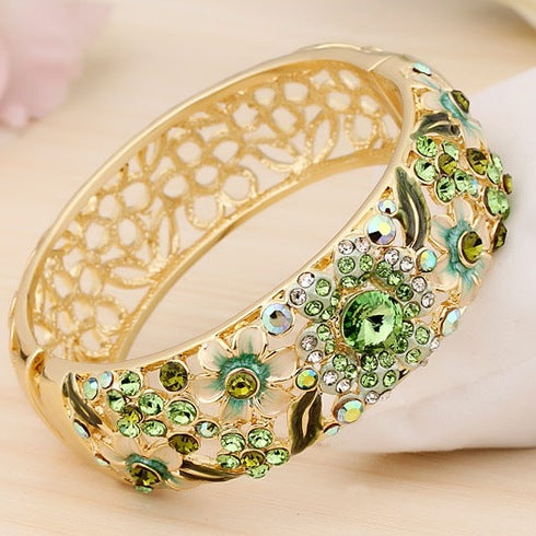 Bracelet Hollow Enamel Gold Plated Ornament - 𝓢𝓱𝓸𝓹𝓵𝓮𝓬𝔂