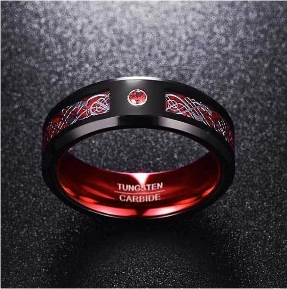 Celtic Dragon Tungsten Carbide Rings - 𝓢𝓱𝓸𝓹𝓵𝓮𝓬𝔂