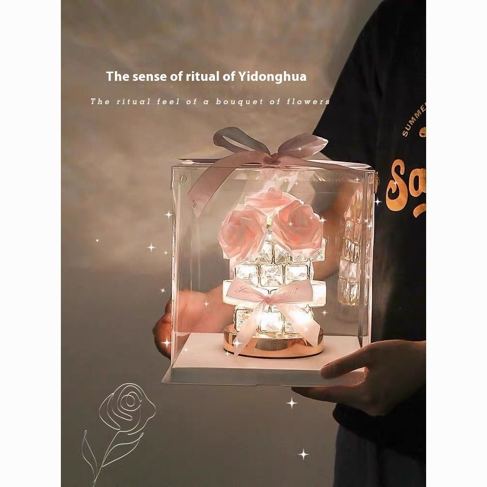 520 Gift Rose Cube Atmosphere Table Lamp - 𝓢𝓱𝓸𝓹𝓵𝓮𝓬𝔂