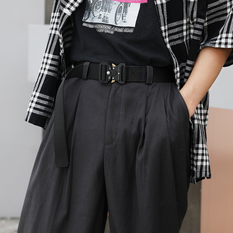 Men's Outdoor Nylon Elastic Buckle Belt Work Clothes Belt - 𝓢𝓱𝓸𝓹𝓵𝓮𝓬𝔂