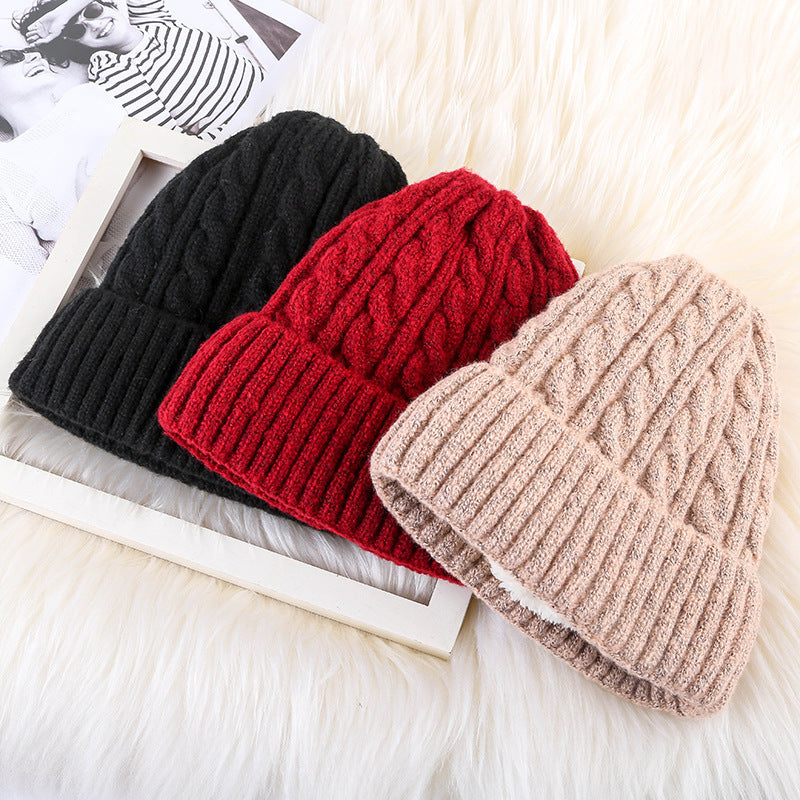 Winter Mohair Women Fleece Knitted Beanie - 𝓢𝓱𝓸𝓹𝓵𝓮𝓬𝔂