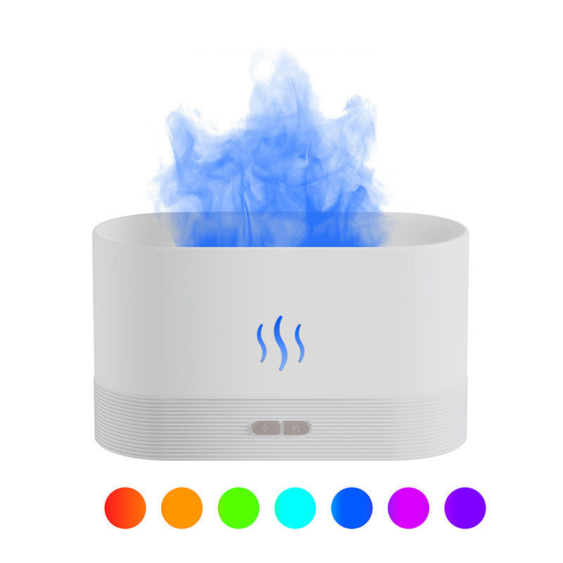 Aroma Diffuser With Flame Light Mist Humidifier Aromatherapy Diffuser With Waterless Auto-Off Protection For Spa Home Yoga Office - 𝓢𝓱𝓸𝓹𝓵𝓮𝓬𝔂