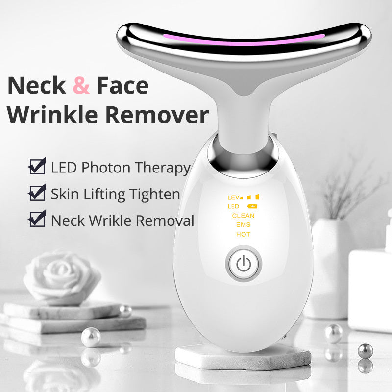 EMS Thermal Neck Lifting And Tighten Massager Electric Microcurrent Wrinkle Remover - 𝓢𝓱𝓸𝓹𝓵𝓮𝓬𝔂