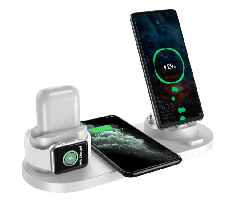 Wireless Charger For IPhone Fast Charger For Phone Fast Charging Pad For Phone Watch 6 In 1 Charging Dock Station - 𝓢𝓱𝓸𝓹𝓵𝓮𝓬𝔂