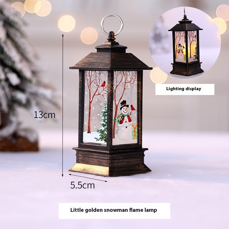 Christmas Portable Oil Lamp Santa Claus LED Night Lights Battery Powered Indoor Outdoor Hanging Lanterns Festive Party Decoration - 𝓢𝓱𝓸𝓹𝓵𝓮𝓬𝔂