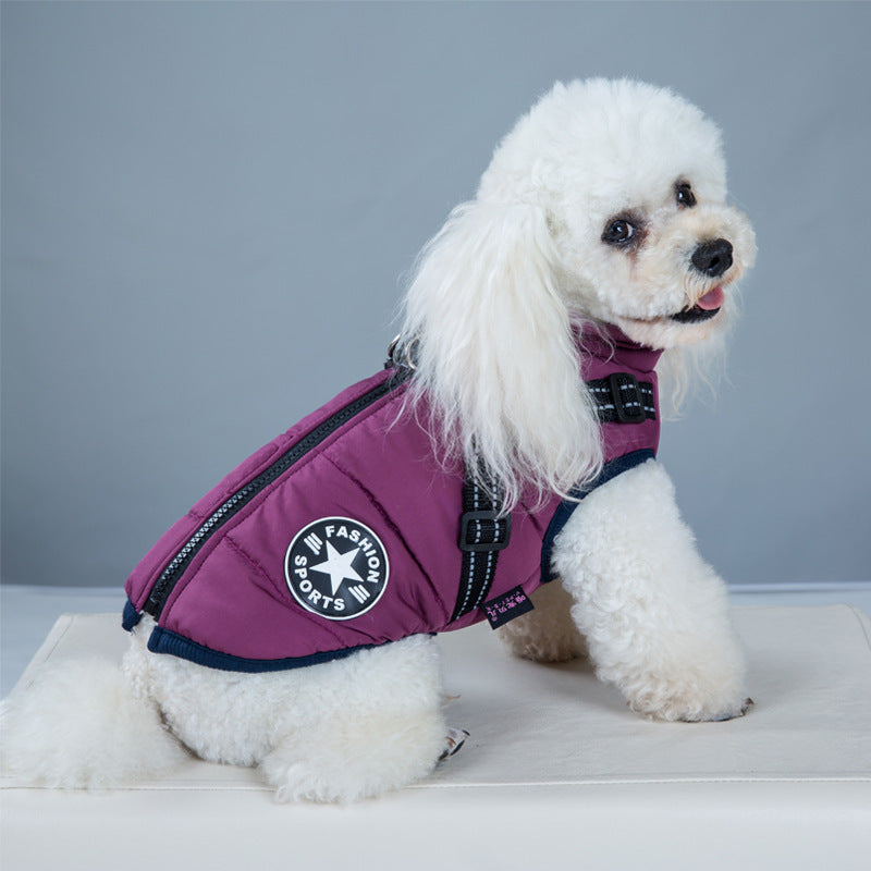 Waterproof Dog Clothes Winter Dog Coat With Harness Warm Pet Clothing Big Dog Jacket Chihuahua Labrador Coat Costume - 𝓢𝓱𝓸𝓹𝓵𝓮𝓬𝔂