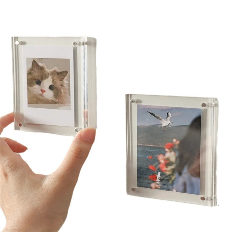 Household Acrylic Fridge Sticker Magnetic Photoframe