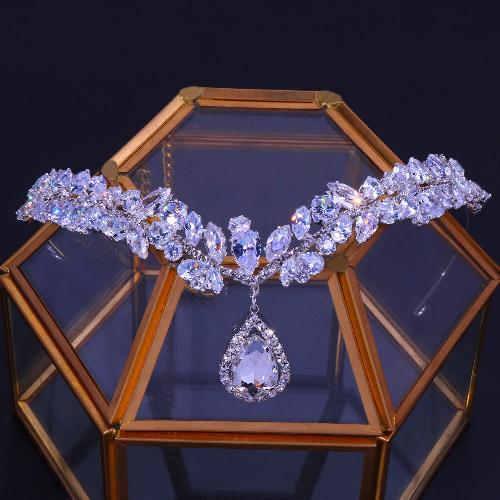 Head Chain Bridal Jewelry Women Luxury High-end Zircon Headband - 𝓢𝓱𝓸𝓹𝓵𝓮𝓬𝔂