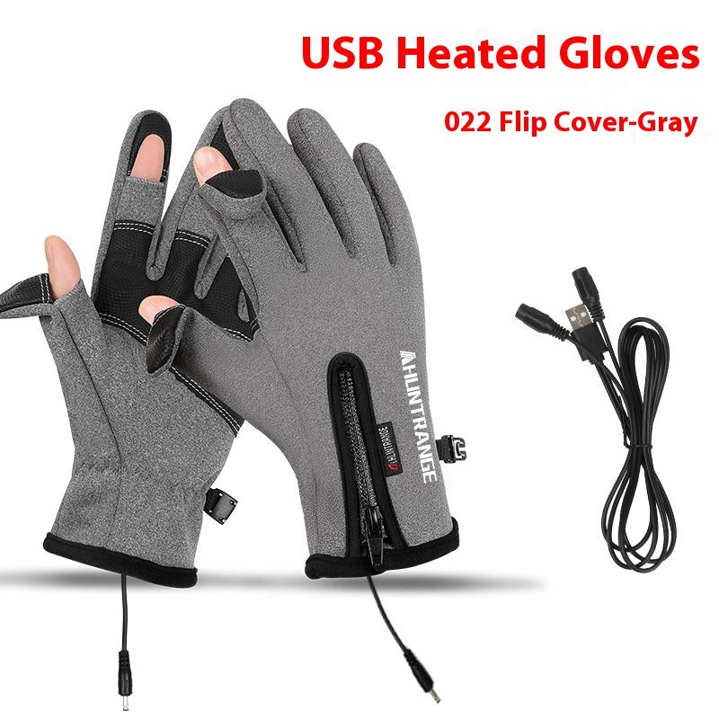 USB Electric Heating Heating Gloves Winter Outdoors Sports Skiing Warm Waterproof Non-slip - 𝓢𝓱𝓸𝓹𝓵𝓮𝓬𝔂