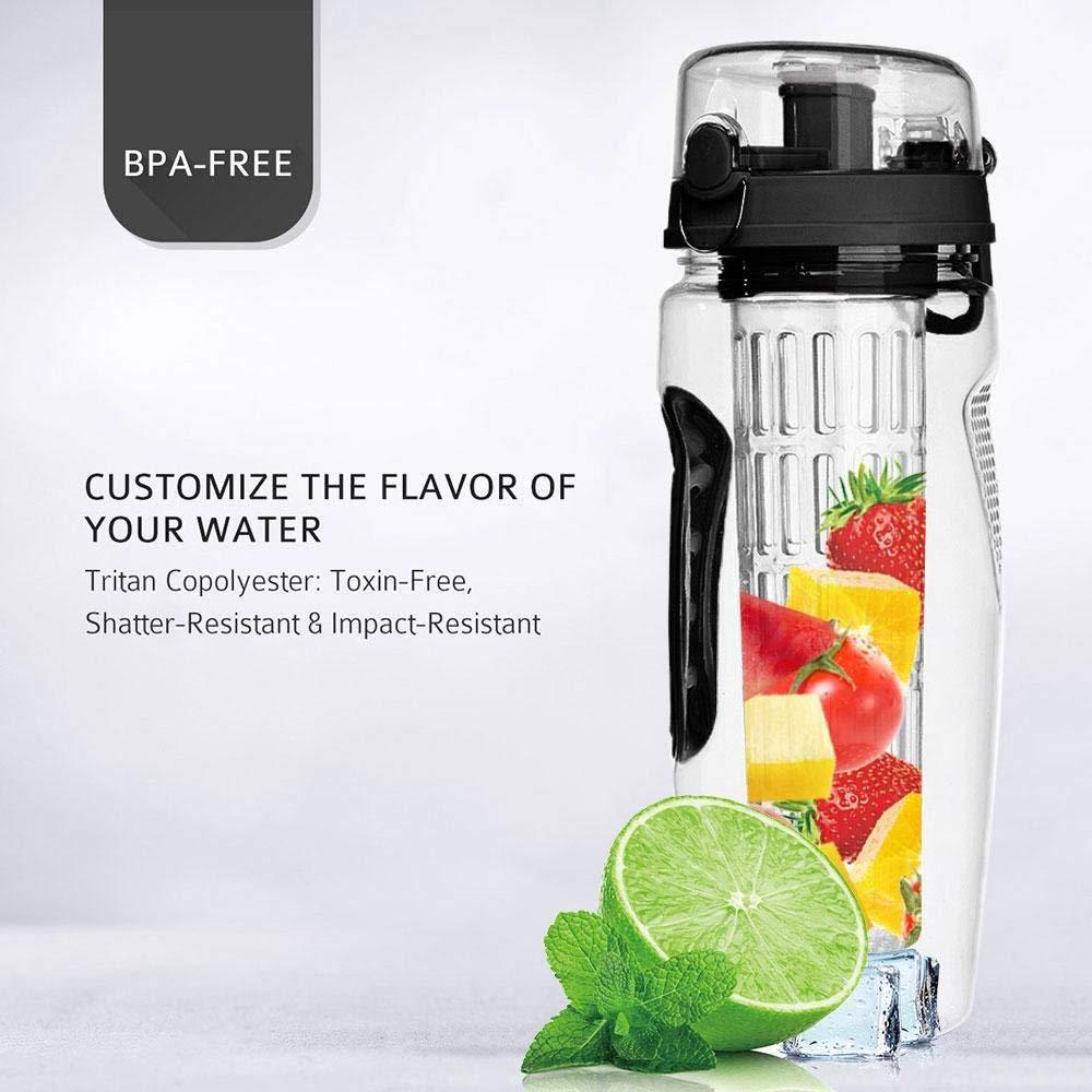 32Oz Fruit Infusing Infuser Water Bottle Water Fruit Bottle BPA Free Plastic Sport Fruit Infuser Water Bottles With Infuser Juice Shaker Drink Bottle Of Water - 𝓢𝓱𝓸𝓹𝓵𝓮𝓬𝔂