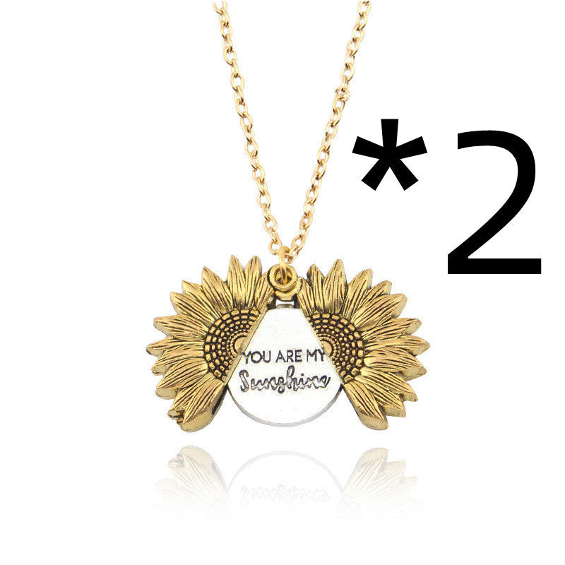 You Are My Sunshine Sunflower Necklace Women Men - 𝓢𝓱𝓸𝓹𝓵𝓮𝓬𝔂