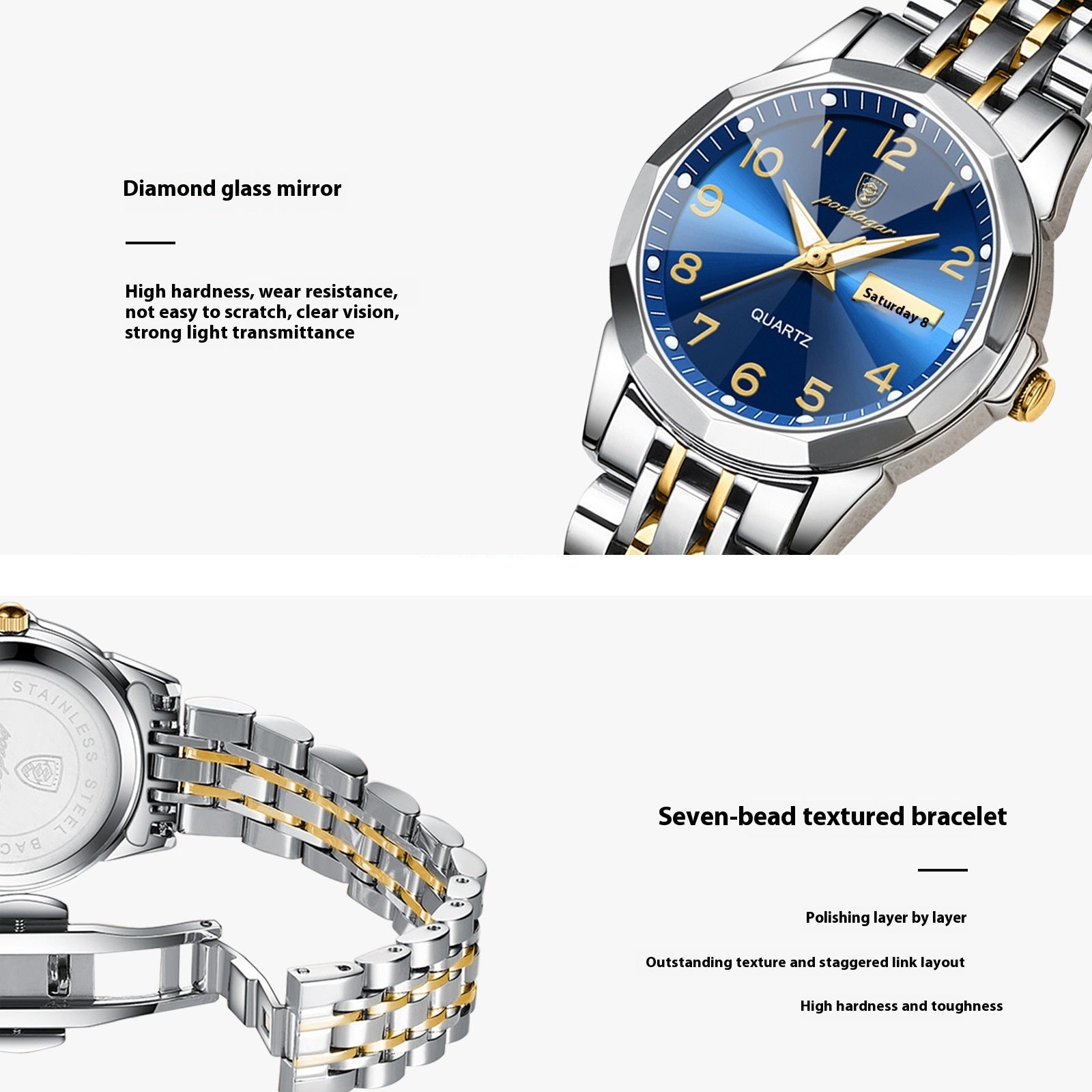 Women's Waterproof Double Calendar Watch - 𝓢𝓱𝓸𝓹𝓵𝓮𝓬𝔂