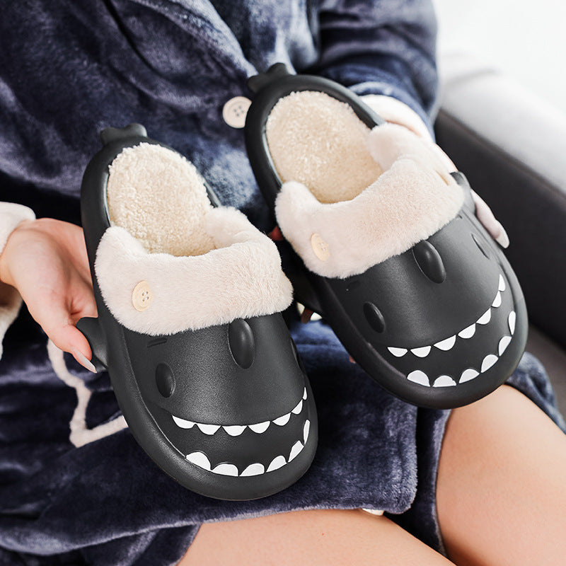 Winter Shark Shoes House Slippers With Button EVA Couple Slippers - 𝓢𝓱𝓸𝓹𝓵𝓮𝓬𝔂