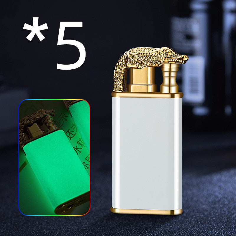 Creative Blue Flame Lighter Dolphin Dragon Tiger Double Fire Metal Winproof Lighter Inflatable Lighter - 𝓢𝓱𝓸𝓹𝓵𝓮𝓬𝔂