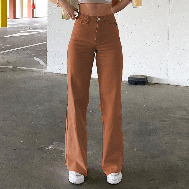 Spice Girl Style High Waist Slim Jeans Bell Bottoms - 𝓢𝓱𝓸𝓹𝓵𝓮𝓬𝔂