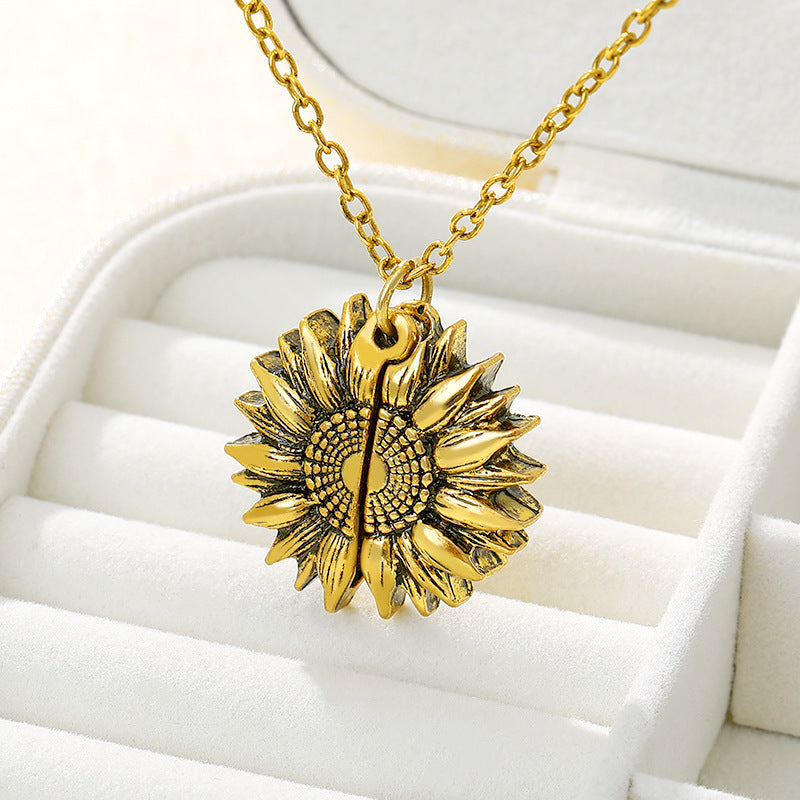 You Are My Sunshine Sunflower Necklace Women Men - 𝓢𝓱𝓸𝓹𝓵𝓮𝓬𝔂