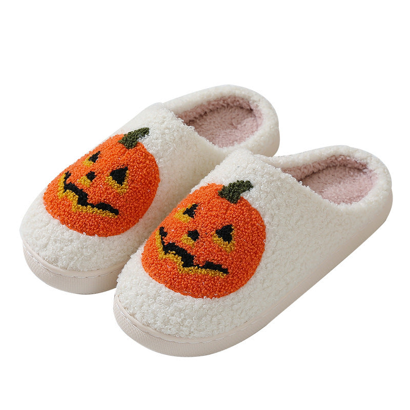 Halloween Pumpkin Cartoon Slippers Warm Winter Slippers Men And Women Couples Indoor House Shoes - 𝓢𝓱𝓸𝓹𝓵𝓮𝓬𝔂