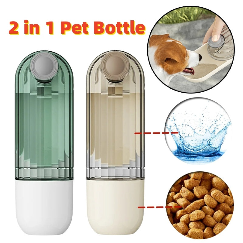2 In 1 Pet Water Cup Segment Design Green Dog Walking Portable Drinking Cup Dog Feeding Supplies Pet Supplies Dog Walking Water Feeder Pets Products - 𝓢𝓱𝓸𝓹𝓵𝓮𝓬𝔂