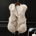 Fur Vest Short Coat Autumn And Winter New Patchwork Winter Fox Fur Jacket Women Short Artificial Fur Coat Elegant Female Warm Vest - 𝓢𝓱𝓸𝓹𝓵𝓮𝓬𝔂