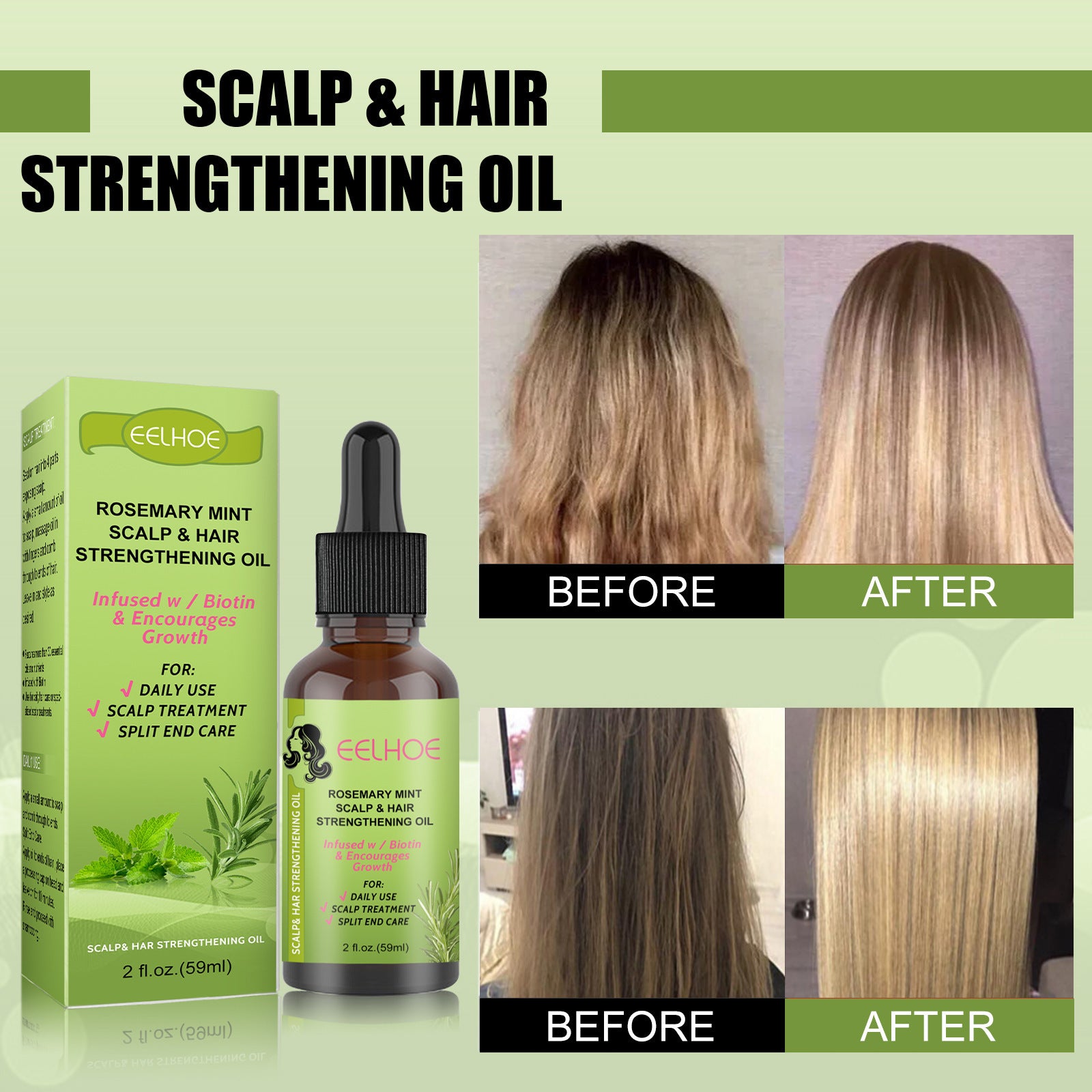 Rosemary Mint Hair Growth Fluid Scalp Massage - 𝓢𝓱𝓸𝓹𝓵𝓮𝓬𝔂