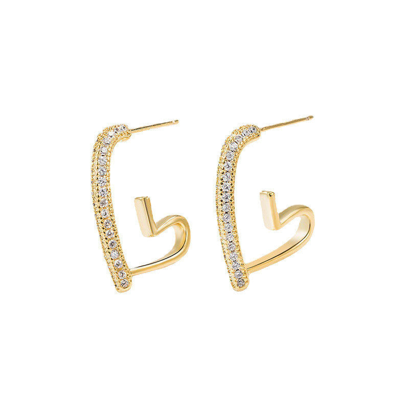 New Trendy Love Heart Earrings Female Light Luxury Minority - 𝓢𝓱𝓸𝓹𝓵𝓮𝓬𝔂