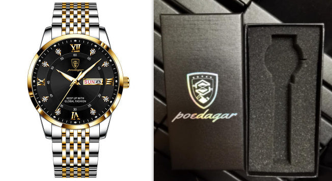 New Men's Watch Waterproof Luminous Calendar - 𝓢𝓱𝓸𝓹𝓵𝓮𝓬𝔂