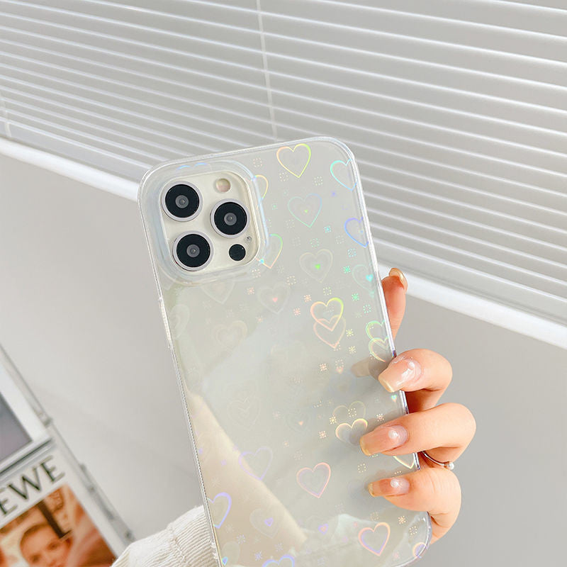 Laser Colorful Love For Double-sided Coated Silicone Phone Case - 𝓢𝓱𝓸𝓹𝓵𝓮𝓬𝔂
