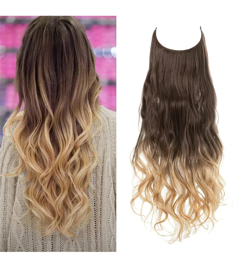 Wig Female Extension Chemical Fiber Long Curly Hair Matte High-temperature Fiber Fishing Thread Wig Set - 𝓢𝓱𝓸𝓹𝓵𝓮𝓬𝔂