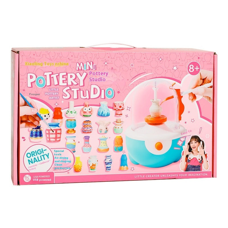 Children's Potter's Wheel Electric Clay Turntable Handmade Diy Toy - 𝓢𝓱𝓸𝓹𝓵𝓮𝓬𝔂