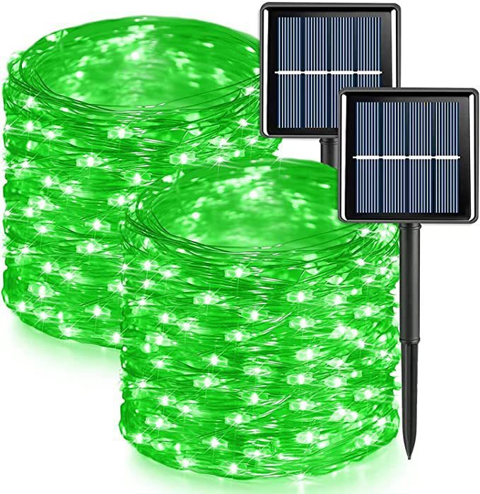 LED Solar Copper Wire Lamp Eight Function Light String