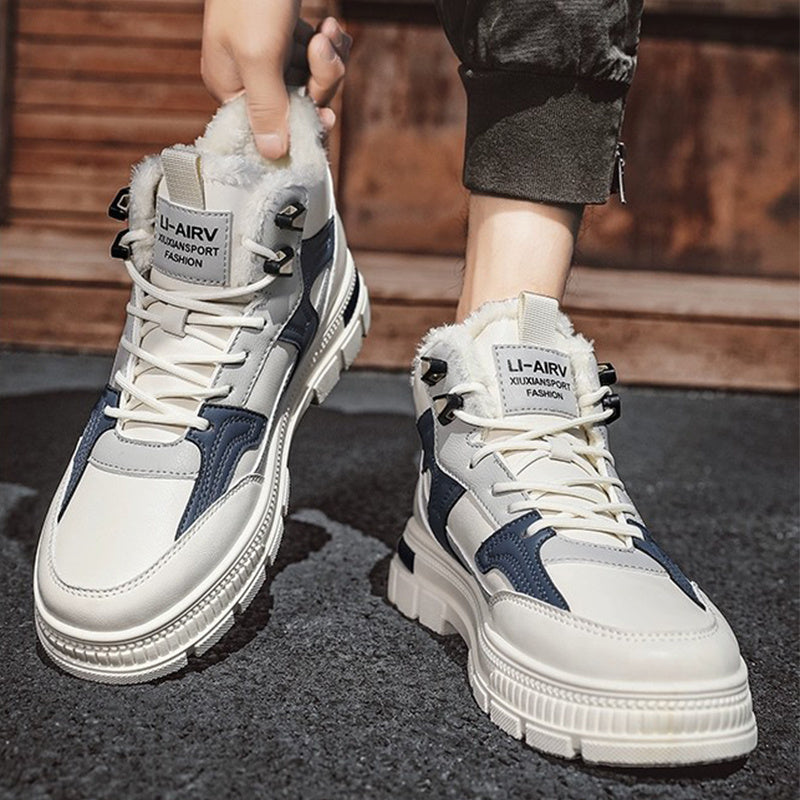 Winter Thickened Velvet Warm Ankle Boots Men Outdoor Subzero Anti-cold Anti-ski Snow Boots Outdoor Casual Walking Running Flat Shoes - 𝓢𝓱𝓸𝓹𝓵𝓮𝓬𝔂