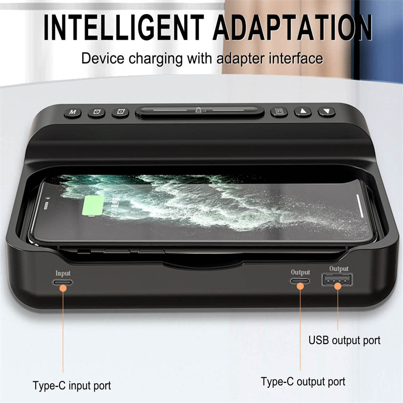 15W Three-in-one Wireless Charger Temperature Tester Multi Alarm Clock Fast Charging Mobile Phone Usb Charger Charging Station - 𝓢𝓱𝓸𝓹𝓵𝓮𝓬𝔂
